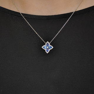 Amaryllis Blue Sapphire Pendant Necklace - Jewelry - RUCHI New York