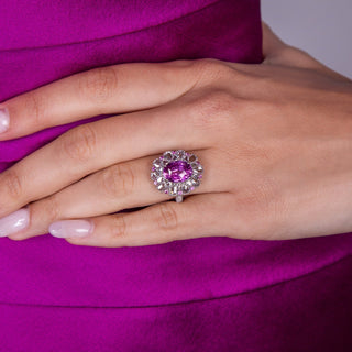 Andante Pink Sapphire Cocktail Ring - Jewelry - RUCHI New York