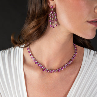 Andante Pink Sapphire Necklace - Jewelry - RUCHI New York
