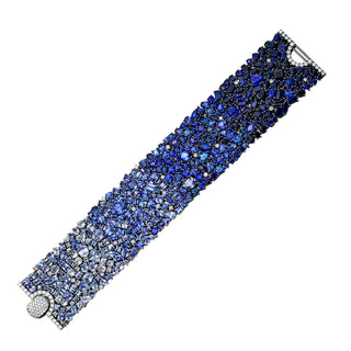Andromeda Blue Sapphire Statement Bracelet - High Jewelry - RUCHI New York