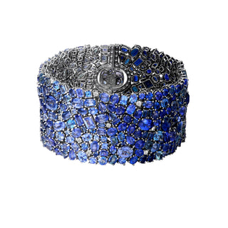Andromeda Blue Sapphire Statement Bracelet - High Jewelry - RUCHI New York
