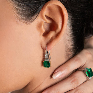 Ariadne Colombian Emerald and Diamond Earrings - High Jewelry - RUCHI New York