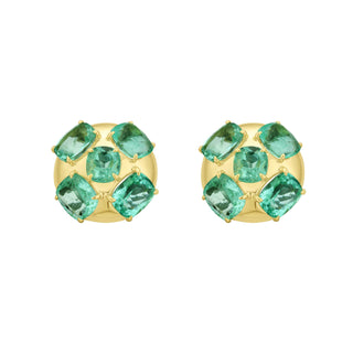 Arles Emerald Stud Earrings - Jewelry - RUCHI New York