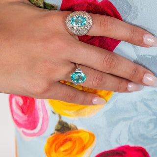 Astrud Paraiba and Diamond Cocktail Ring - High Jewelry - RUCHI New York