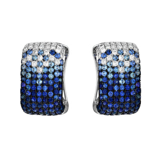 Blue Velvet Blue Sapphire Hoops - Jewelry - RUCHI New York
