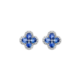 Bluebell Blue Sapphire Stud Earrings - Jewelry - RUCHI New York