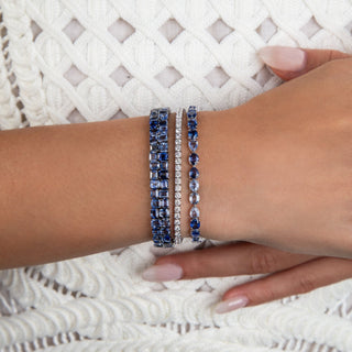 Caspia Double Row Blue Sapphire Bracelet - Jewelry - RUCHI New York