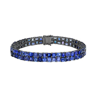 Caspia Double Row Blue Sapphire Bracelet - Jewelry - RUCHI New York