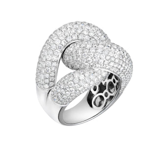 Diamond Waves Knot Ring - Jewelry - RUCHI New York