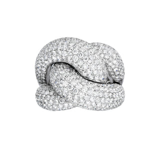 Diamond Waves Knot Ring - Jewelry - RUCHI New York