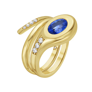 Esme Wrap Ring in Blue Sapphire - Jewelry - RUCHI New York