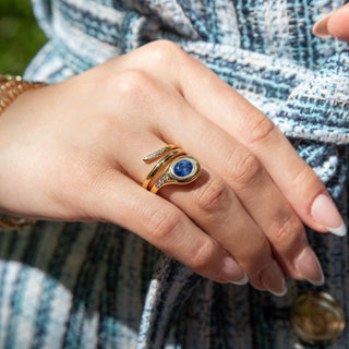 Esme Wrap Ring in Blue Sapphire - Jewelry - RUCHI New York