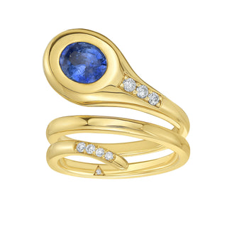 Esme Wrap Ring in Blue Sapphire - Jewelry - RUCHI New York