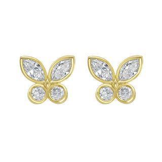 Eurema Butterfly Diamond Studs - Jewelry - RUCHI New York