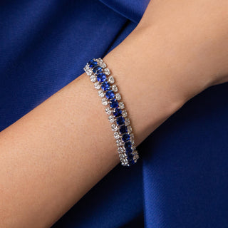 Harcourt Blue Sapphire Bracelet - High Jewelry - RUCHI New York