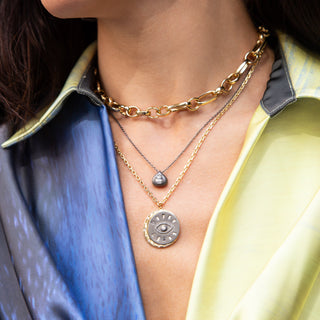 Inga Diamond Pendant Necklace - Jewelry - RUCHI New York