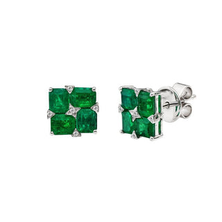 Jewels Of Desire Aspen Emerald Stud Earrings - Jewelry - RUCHI New York