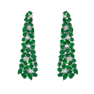 Jewels of Desire Persea Emerald Chandelier Earrings - High Jewelry - RUCHI New York