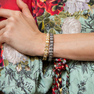 Katerina Diamond Bangle in Black Gold - Jewelry - RUCHI New York