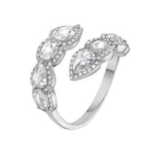 Lotus Diamond Wrap Ring - Jewelry - RUCHI New York