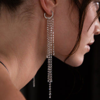 Lumière Rose Cut Diamond Duster Earrings - High Jewelry - RUCHI New York