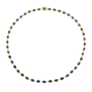 Lyre Blue Sapphire Necklace - Jewelry - RUCHI New York