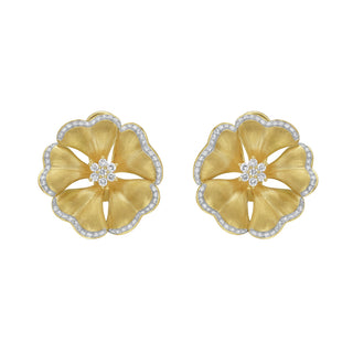 Marigold Diamond Flower Earrings - Jewelry - RUCHI New York