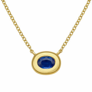 Midori Blue Sapphire Pendant Necklace - Jewelry - RUCHI New York