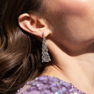 Mimosa Diamond Chandelier White Gold Earrings - Jewelry - RUCHI New York