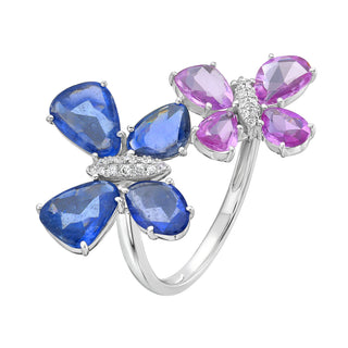 Nabi Blue and Pink Sapphire Ring - Jewelry - RUCHI New York