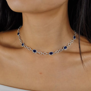 Opera Blue Sapphire Necklace - High Jewelry - RUCHI New York