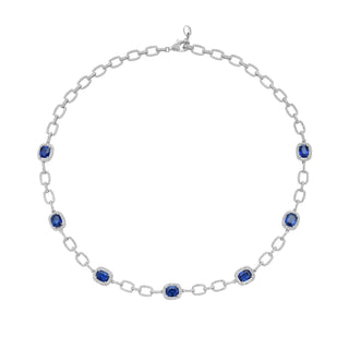 Opera Blue Sapphire Necklace - High Jewelry - RUCHI New York