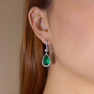 Palais Emerald Statement Earrings - Jewelry - RUCHI New York