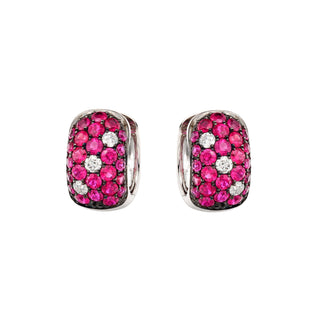 Piora Pink Sapphire Hoops - Jewelry - RUCHI New York