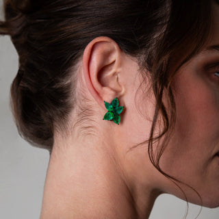 Poplar Emerald Stud Earrings - Jewelry - RUCHI New York
