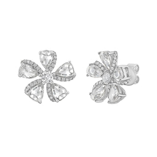 Primavera Flower Diamond Studs - Jewelry - RUCHI New York