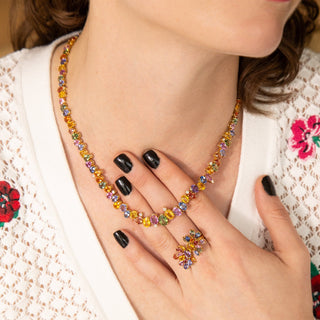 Prisma Multi - Colored Sapphire Tennis Necklace - Jewelry - RUCHI New York