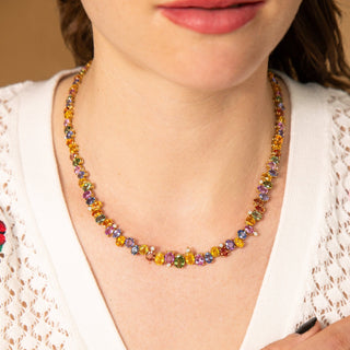 Prisma Multi - Colored Sapphire Tennis Necklace - Jewelry - RUCHI New York