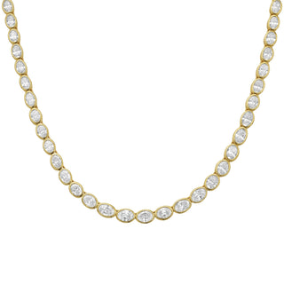 Rosette Diamond Tennis Necklace - Jewelry - RUCHI New York