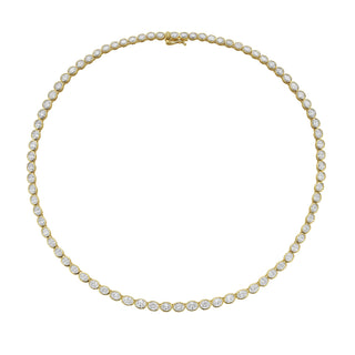 Rosette Diamond Tennis Necklace - Jewelry - RUCHI New York