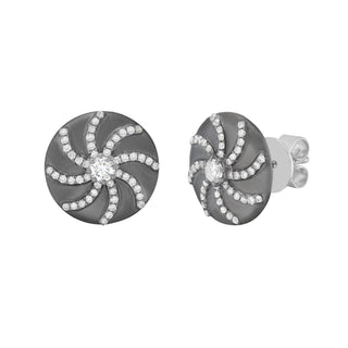 Sable Noir Artina Studs - Jewelry - RUCHI New York