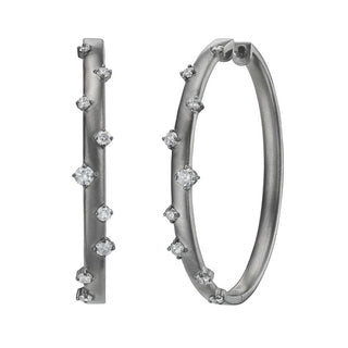 Sable Noir Elfa Hoops - Jewelry - RUCHI New York