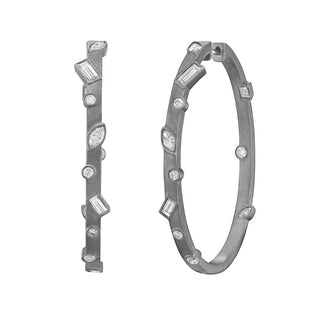 Sable Noir Lukerti Hoops - Jewelry - RUCHI New York