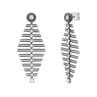 Sable Noir Rakel Chandelier Earrings - Jewelry - RUCHI New York