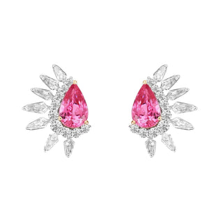 Sakura Pink Sapphire Stud Earrings - Jewelry - RUCHI New York