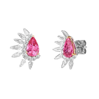 Sakura Pink Sapphire Stud Earrings - Jewelry - RUCHI New York