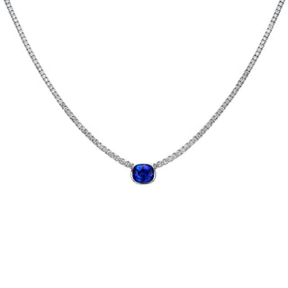 Sinia Blue Sapphire and Diamond Necklace - Jewelry - RUCHI New York