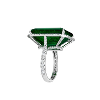 Sonata Emerald Cocktail Ring - High Jewelry - RUCHI New York