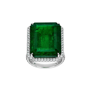 Sonata Emerald Cocktail Ring - High Jewelry - RUCHI New York