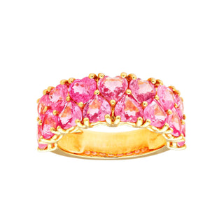 Sweetheart Pink Sapphire Anniversary Band - Jewelry - RUCHI New York